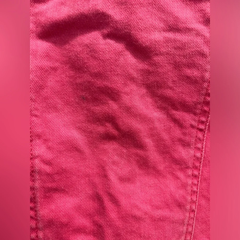 OLD NAVY Pink Distressed Denim Jacket SIZE 8 Girls Pockets Buttons Pre Loved